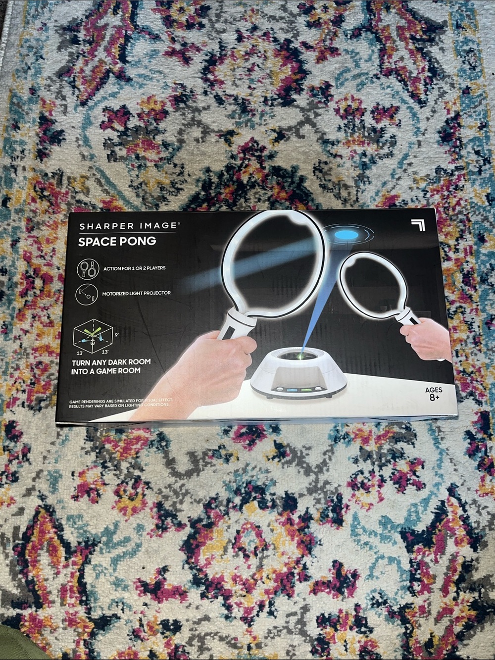 Sharper Image Space Pong Light Projector Game - Black White